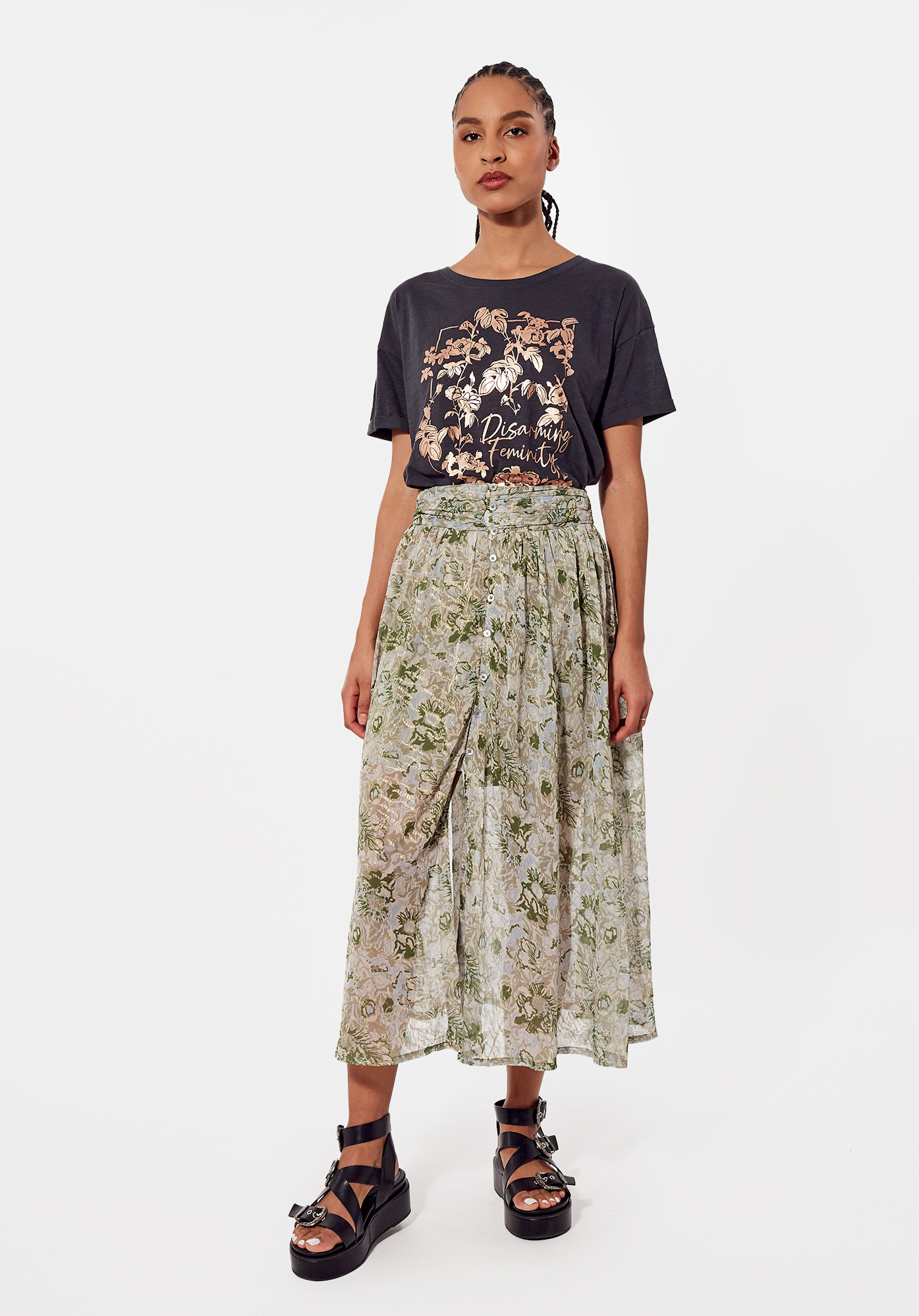 BISHO  Jupe longue fleurie Femme