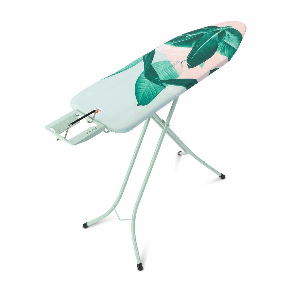 Brabantia Bügelbrett B Tropical Leaves / Mint 118302, Bügelfläche 124x38 cm