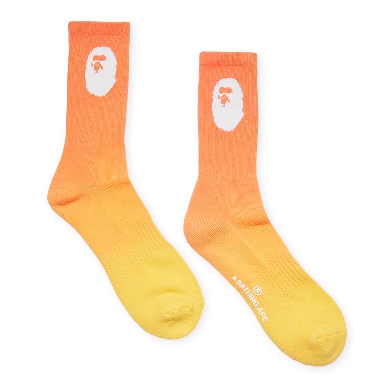 A Bathing Ape Gradation Socks orange