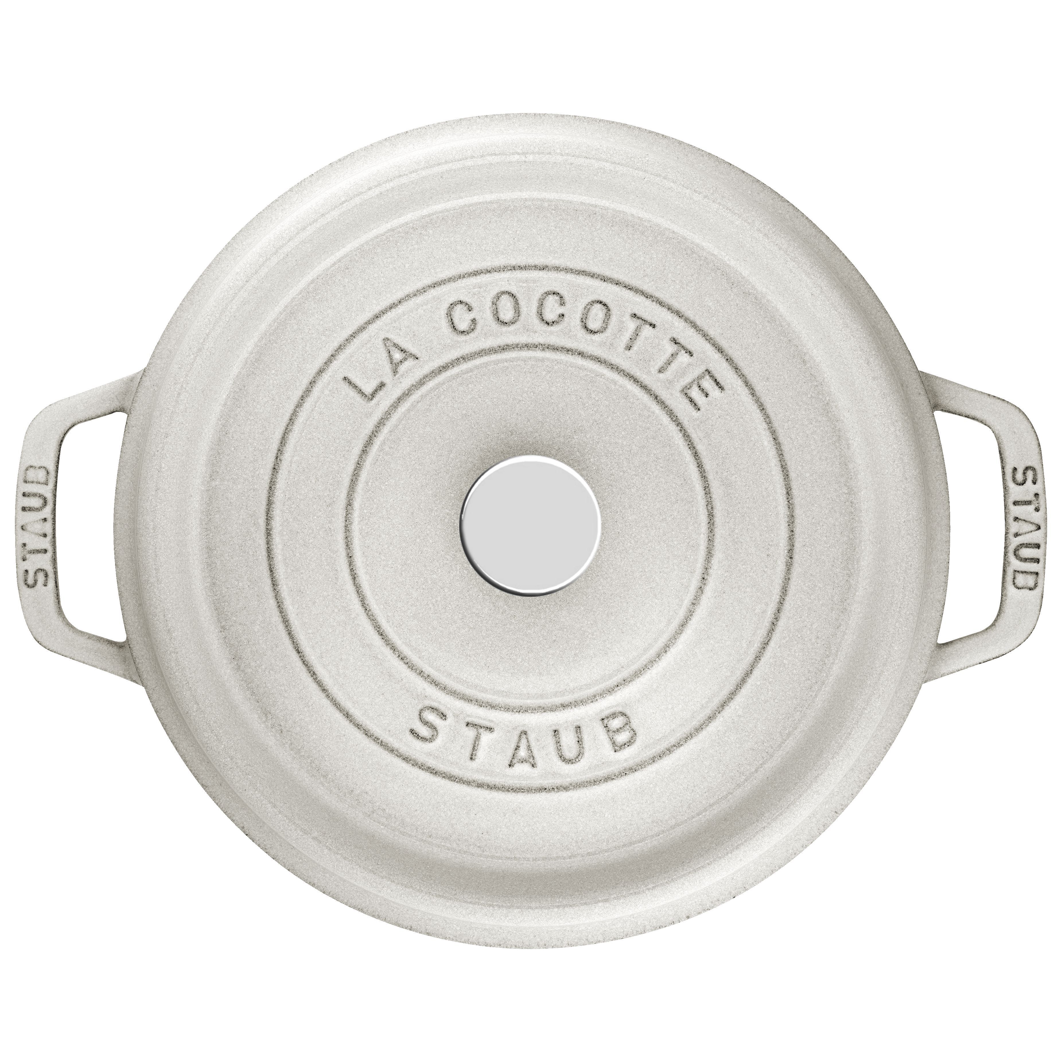 Cocotte 28 cm, rund, Weisser Trüffel, Gusseisen