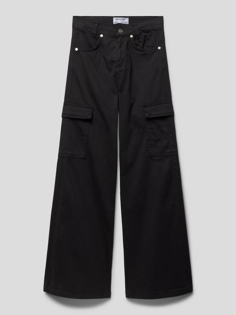 Cargohose mit Stretch-Anteil in schwarz