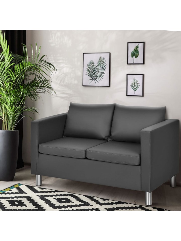 COSTWAY 2 Sitzer Sofa in Grau günstig kaufen onesize