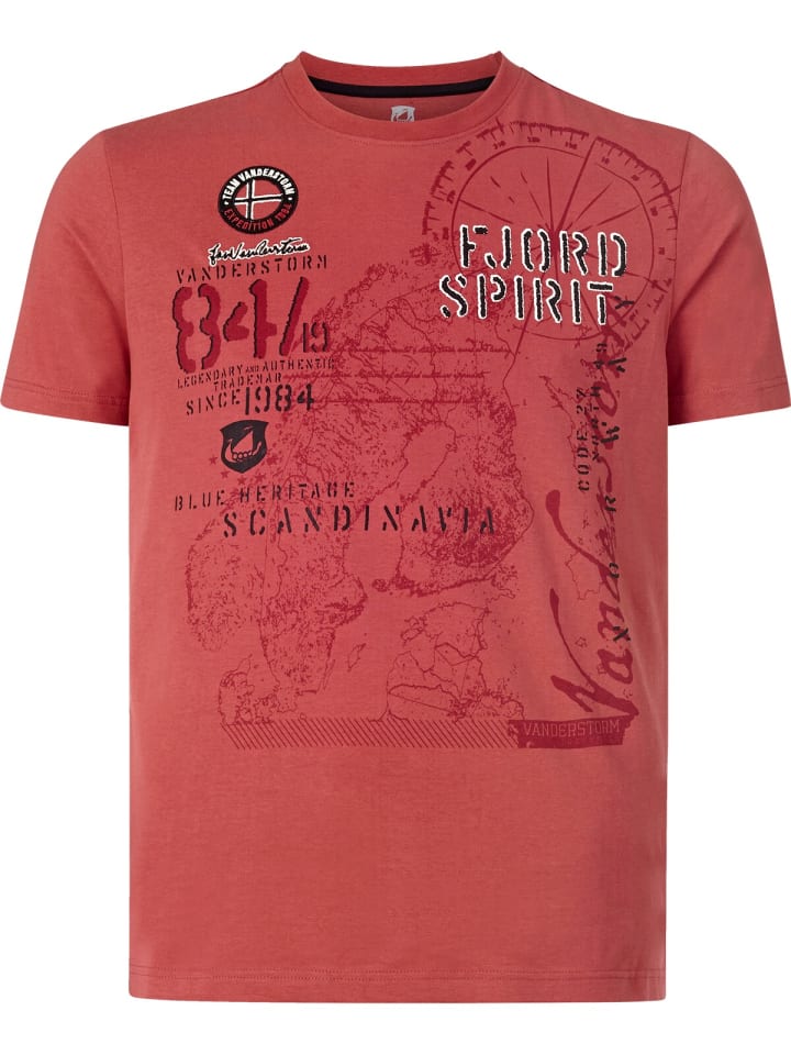 Jan Vanderstorm T-Shirt DOMINIK in rot günstig kaufen