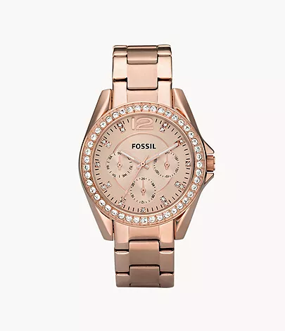 Fossil Damenuhr Riley Edelstahl Roségold