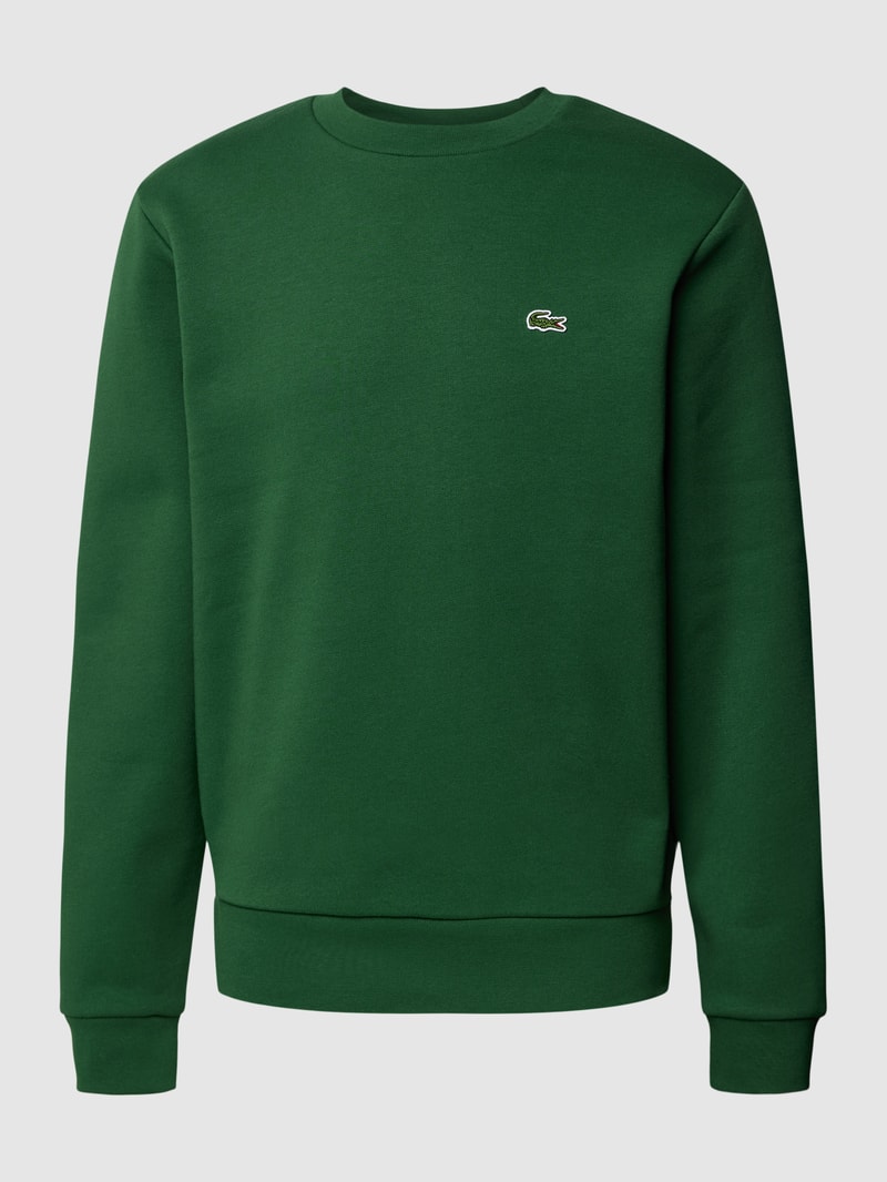Sweatshirt mit Logo-Stitching in grün