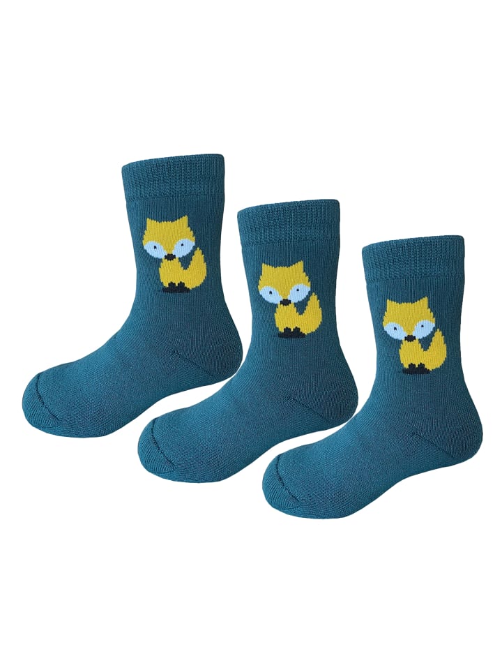 Yalion 3er-Set: Weiche Socken Vollplüsch Fuchs in Grün  günstig kaufen