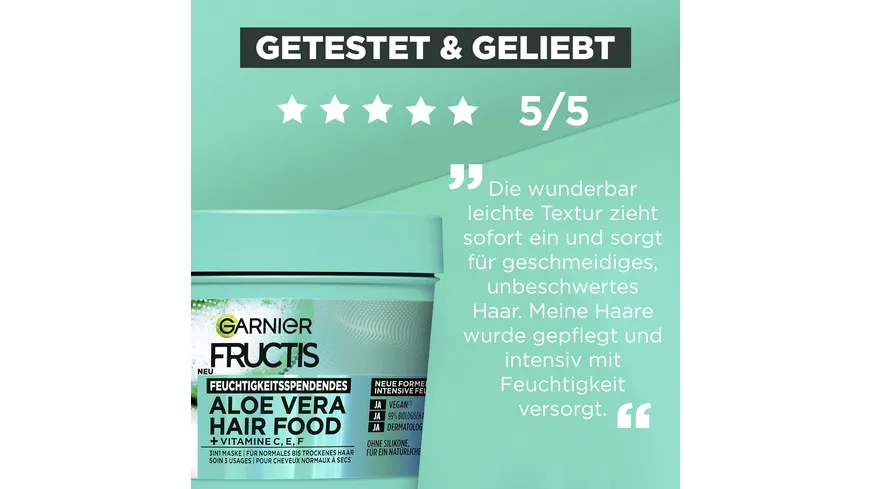 Garnier Fructis Maske HARIFOOD AloeVera 400 ml