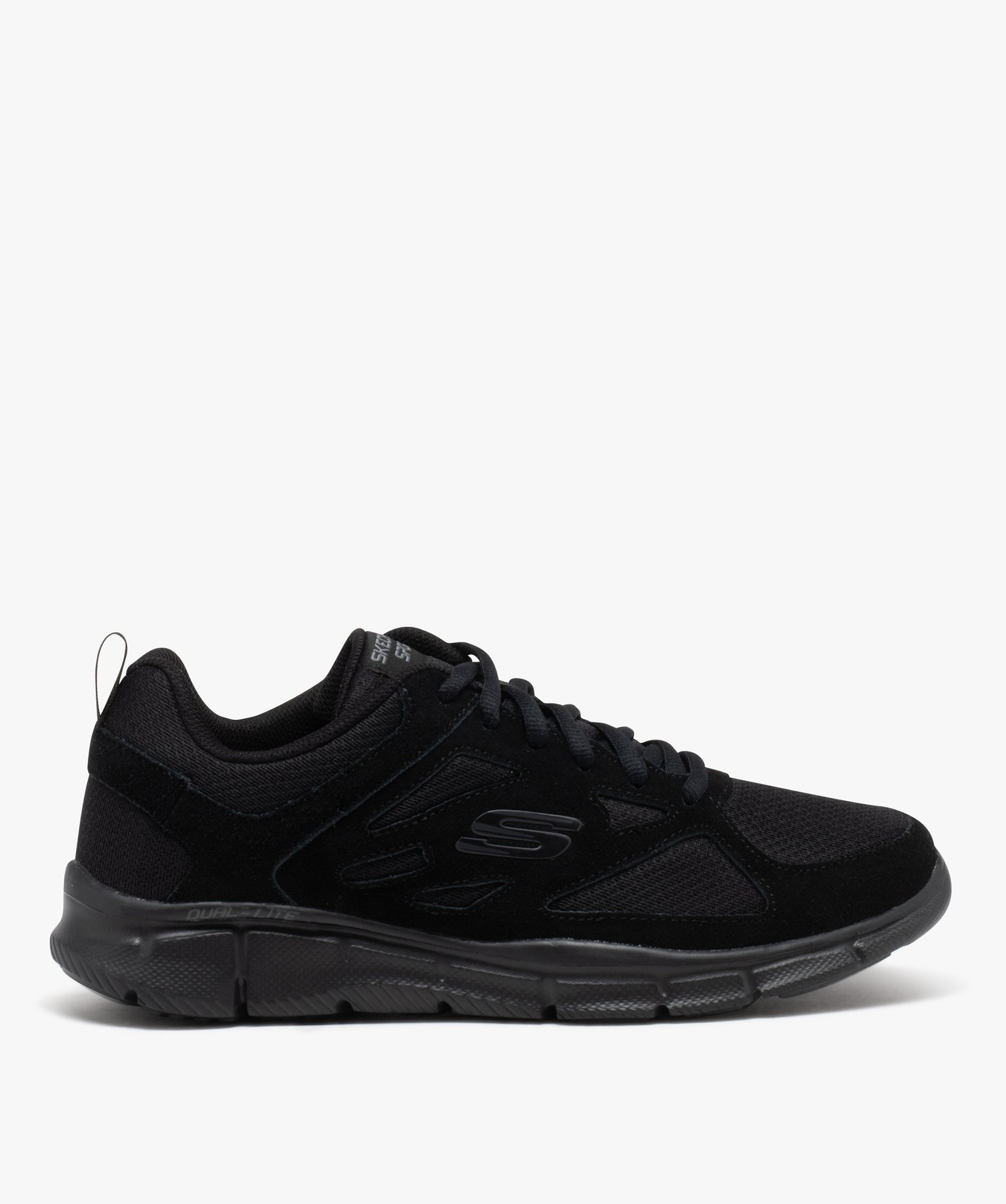 Baskets homme unies style running - Skechers noir | GEMO