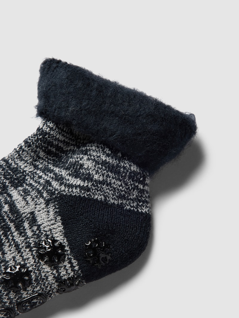 Socken mit Allover-Muster Modell 'WARM-UP' in schwarz