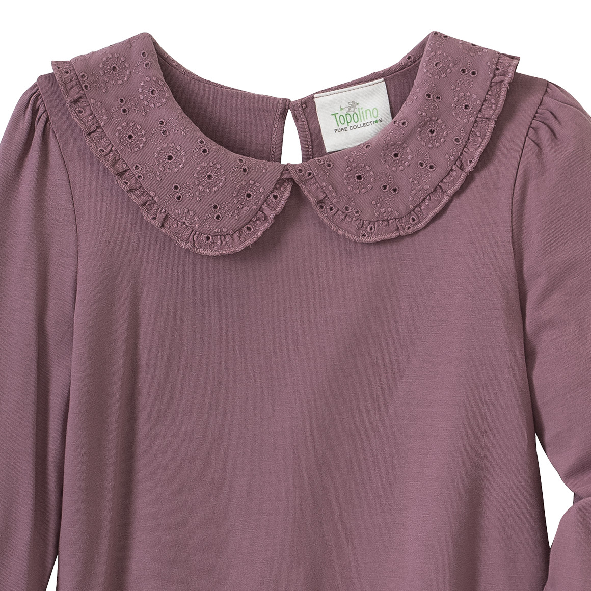 Mädchen Langarmshirt mit Bübchenkragen