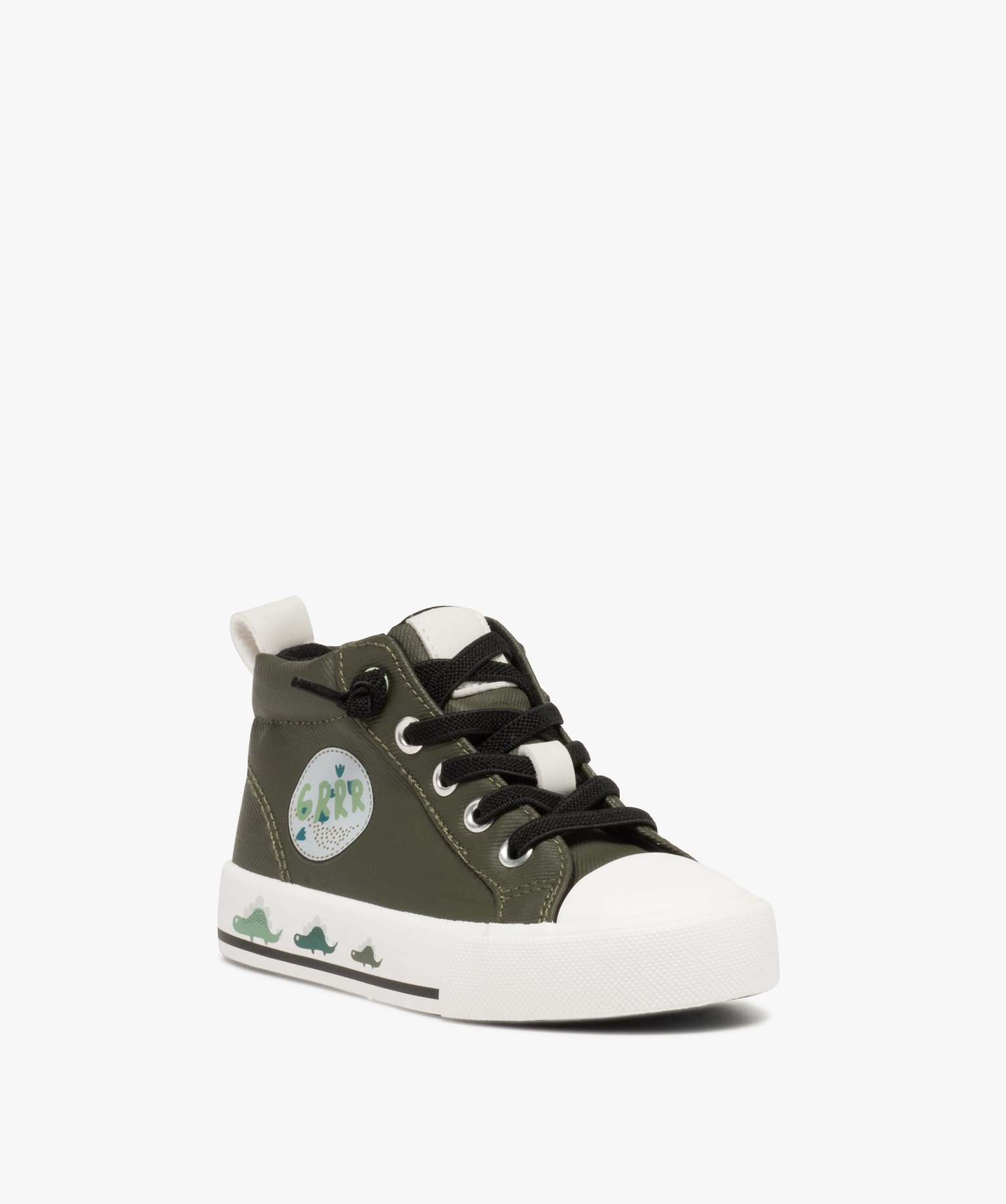 Baskets Garçon mid-cut déperlantes et à semelle épaisse kaki | GEMO