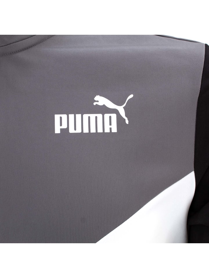 Puma Trainingsanzug Colorblock Poly Suit Kids in Schwarz günstig kaufen