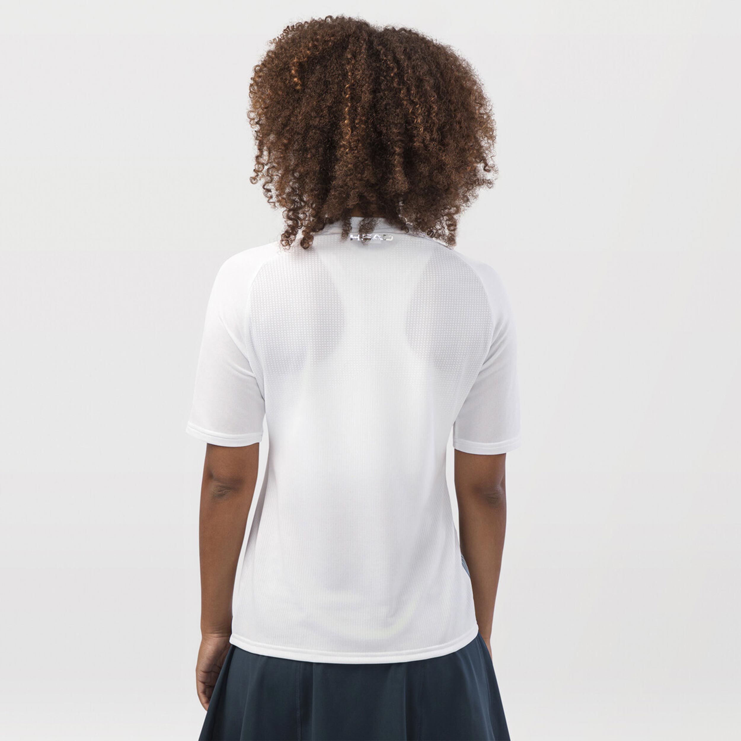 Performance T-Shirt Damen - Weiß, Dunkelblau