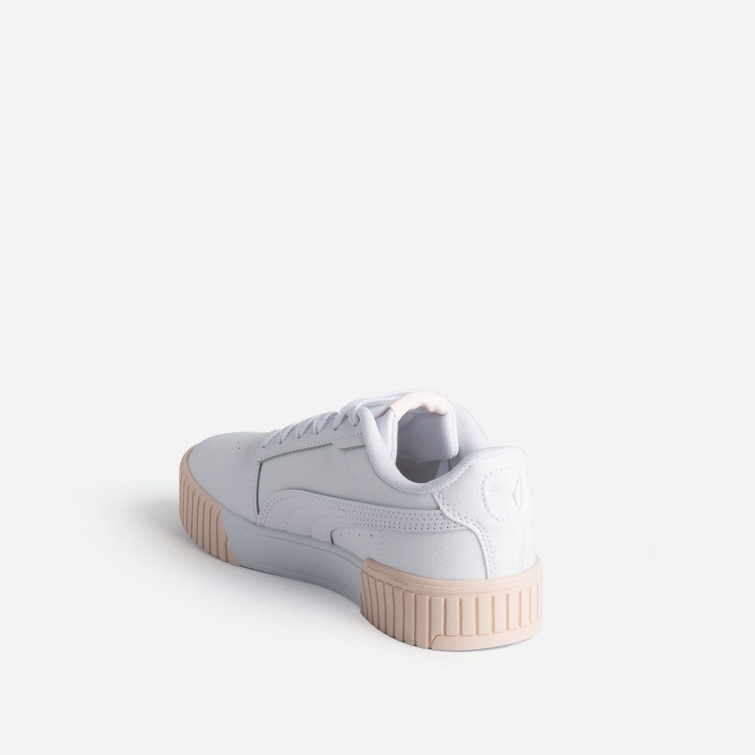 Tennis PUMA blanche et pêche à plateforme