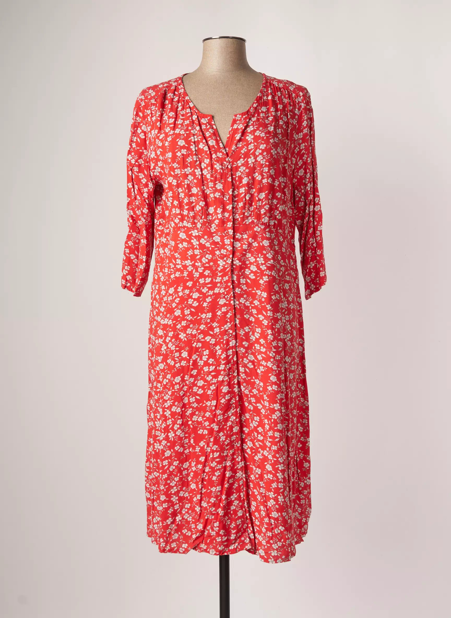 Cream Robes Mi Longues Femme couleur rouge