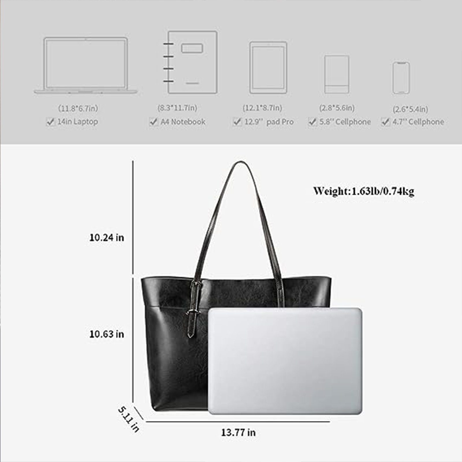 REDOM Handtasche Damen Henkeltasche Freizeittasche Tragetasche Leder Tasche Vintage (Leder Schultertasche Arbeitstasche Ledertasche Laptoptasche Shopper , Bürotasche, Aktentasche, Unitasche, Top Griff), für Damen Frauen Jungen Freizeit Arbeit Busines