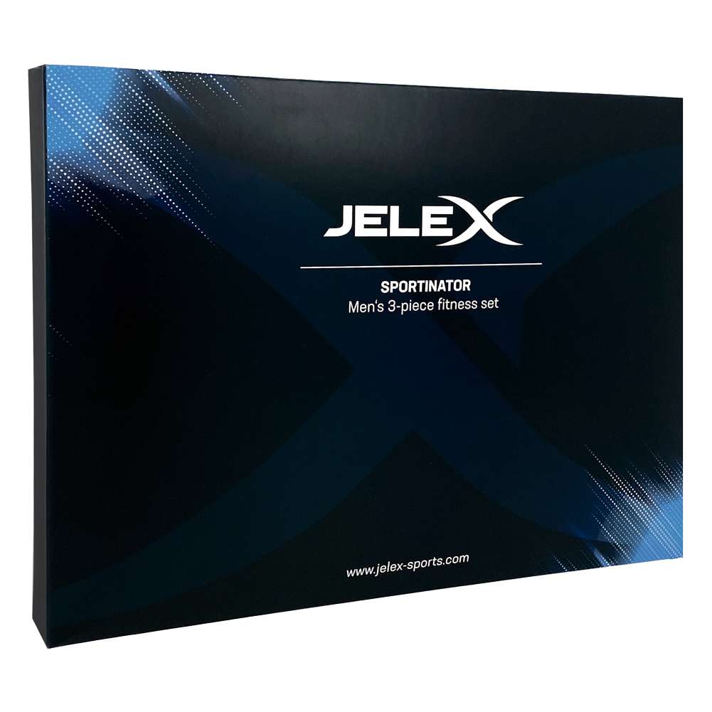 JELEX Sportinator Herren Fitness-Set 3-tlg. bordeaux-schwarz