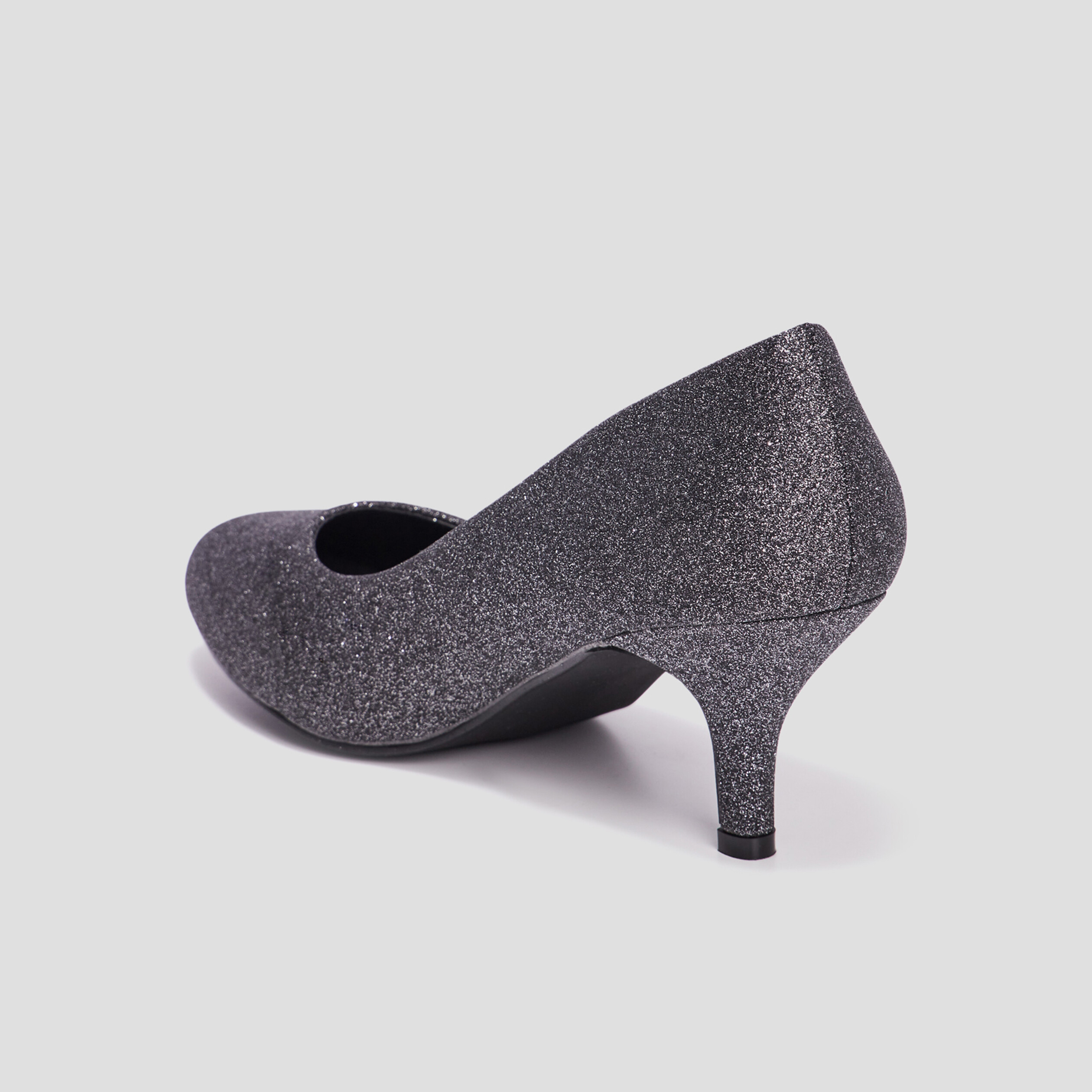 Escarpins à talons et paillettes gris argent femme | La Halle