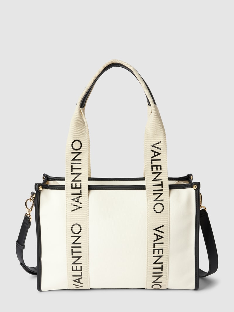 Tote Bag mit abnehmbarem Schulterriemen Modell 'CANDLE' in ecru