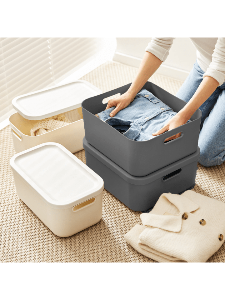Rotho Albula Light 2er-Set Aufbewahrungskiste 20l in Anthrazit günstig kaufen onesize