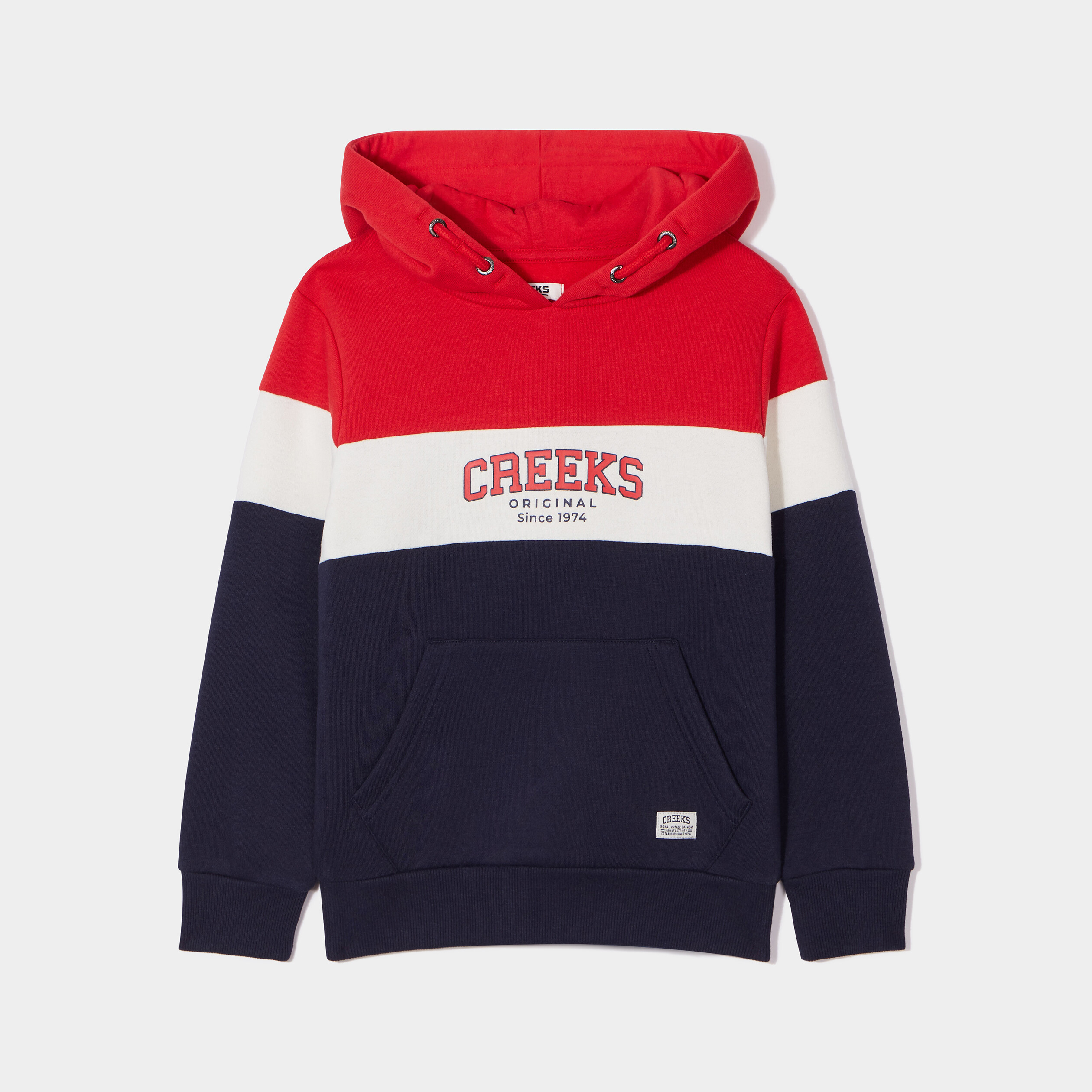 Sweat à capuche hoodie Creeks rouge garçon | La Halle