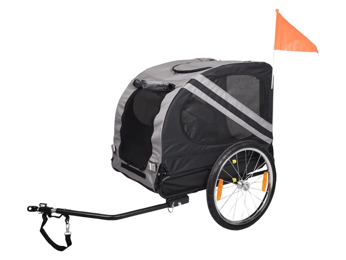 Flamingo Doggy Liner Juliette Grey Hundefahrradanhänger