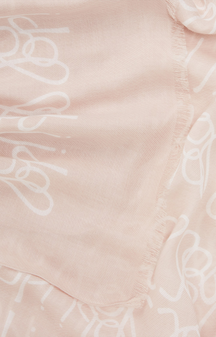 Logo-Schal in Rosé