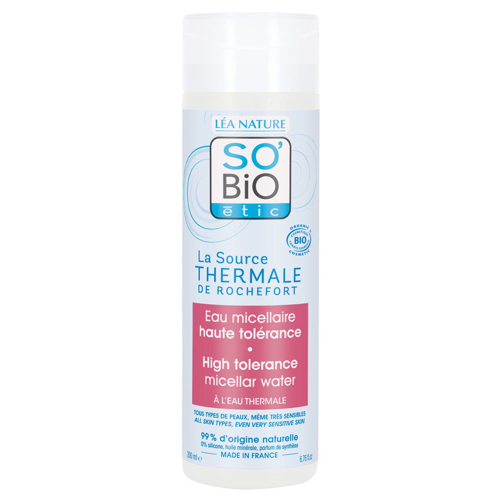 LÉA NATURE SO BiO étic Eau micellaire haute tolérance, haute tolérance - Eau thermale de Rochefort Eau micellaire