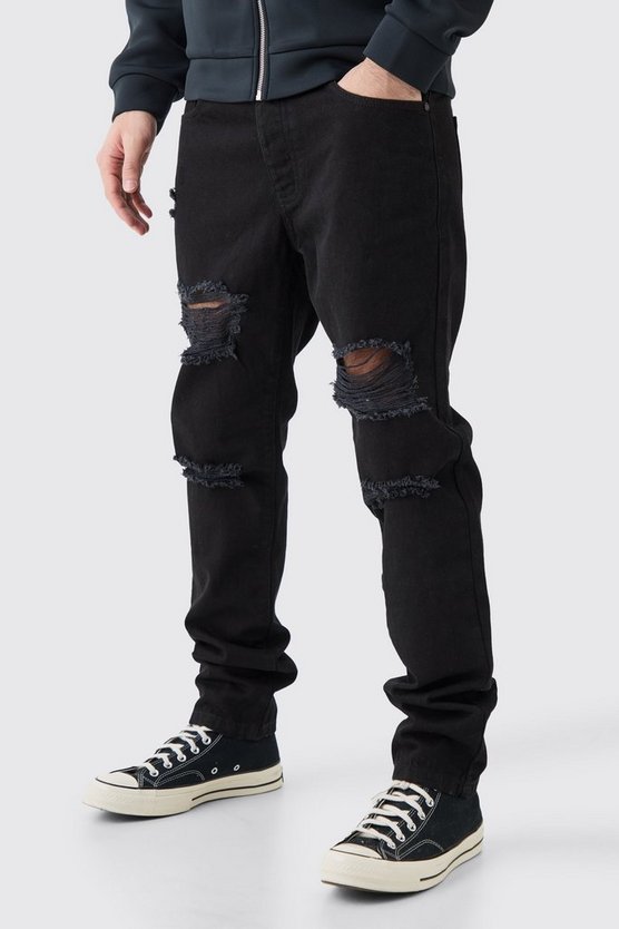 Slim-Fit Jeans mit Rissen