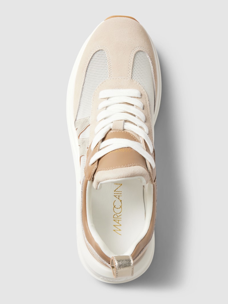 Sneaker mit Animal-Print in sand