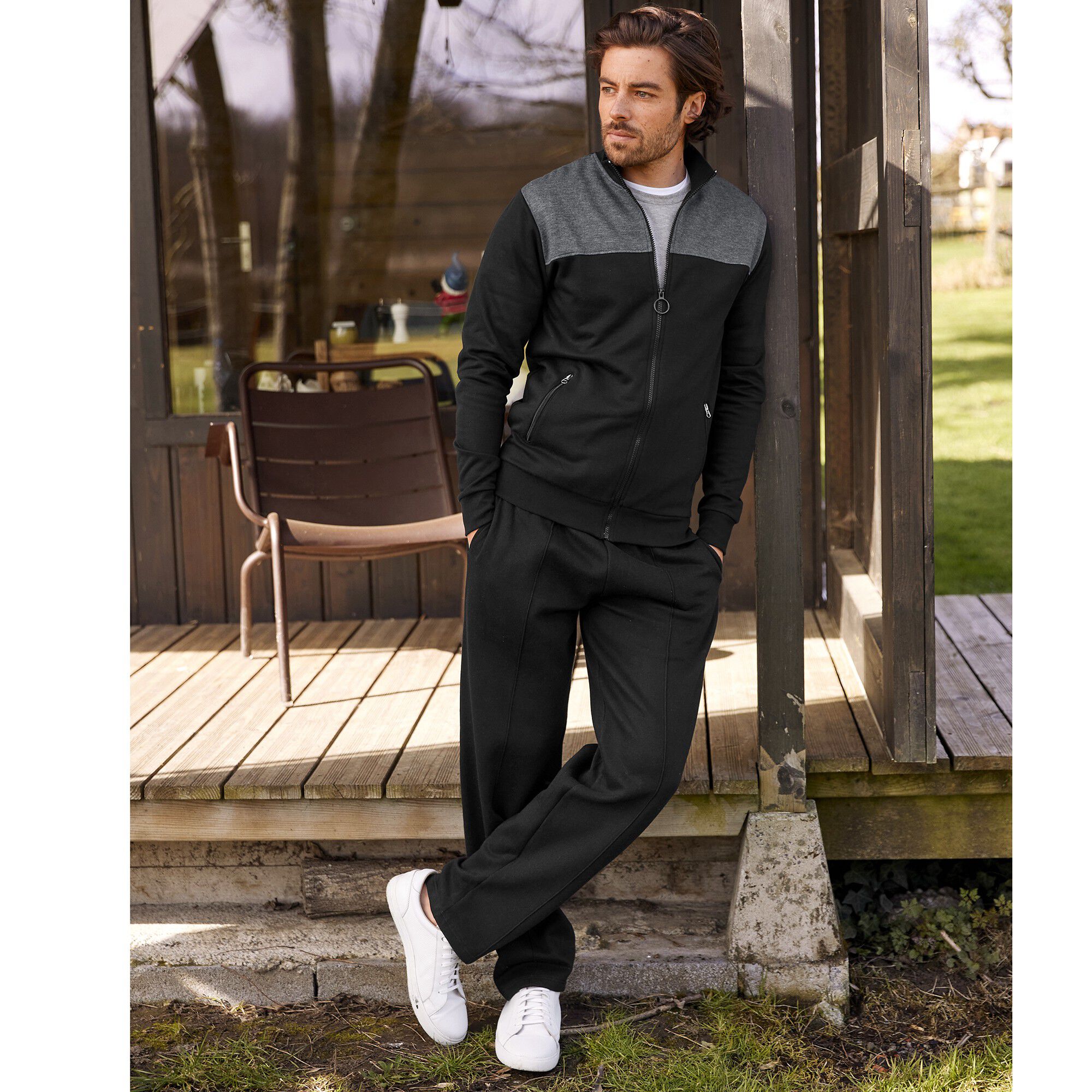 Pantalon loisirs molleton, bas droits