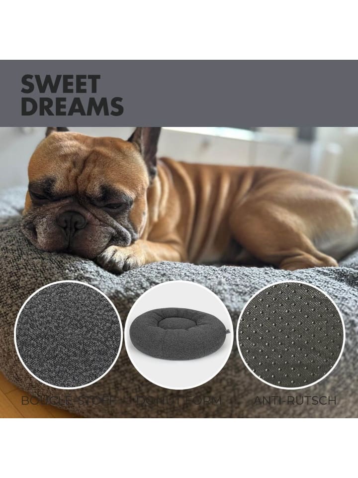 PAW WOW Hundebett LENI Bouclé Grau günstig kaufen 80 x 80 cm