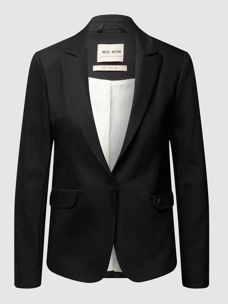 Blazer mit Reverskragen Modell 'BLAKE NIGHT' in schwarz