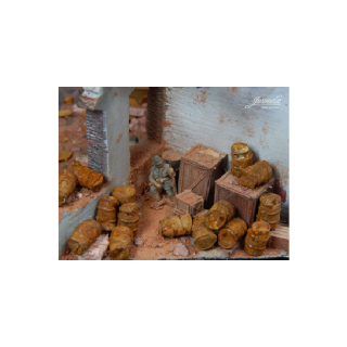 alte Fässer rostig Echtrost, 50g 1:72