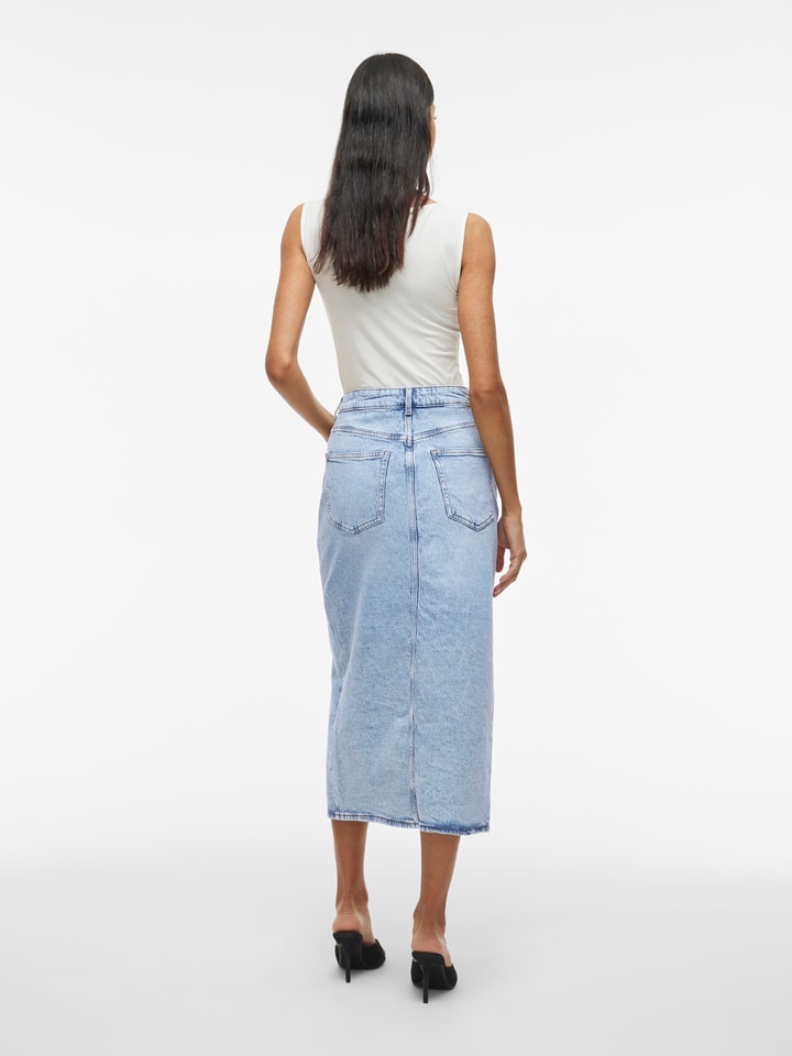 Vila Jeansrock in Hellblau günstig kaufen