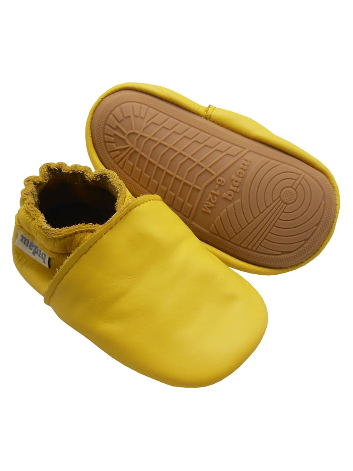 Yalion Baby Leder-Krabbelschuhe in Gelb günstig kaufen