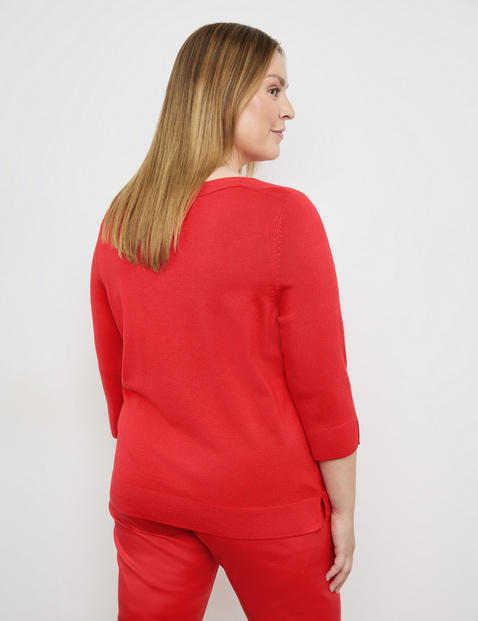 3/4 Arm Pullover mit Seitenschlitzen