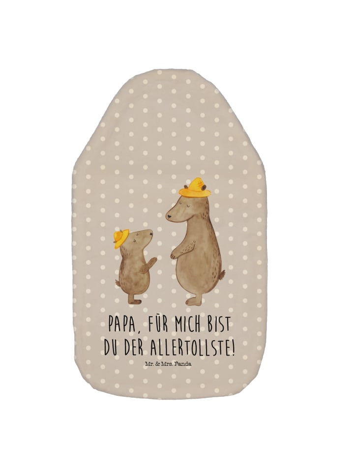 Mr. & Mrs. Panda Wärmflasche Bären mit Hut mit Spruch in Grau Pastell günstig kaufen onesize