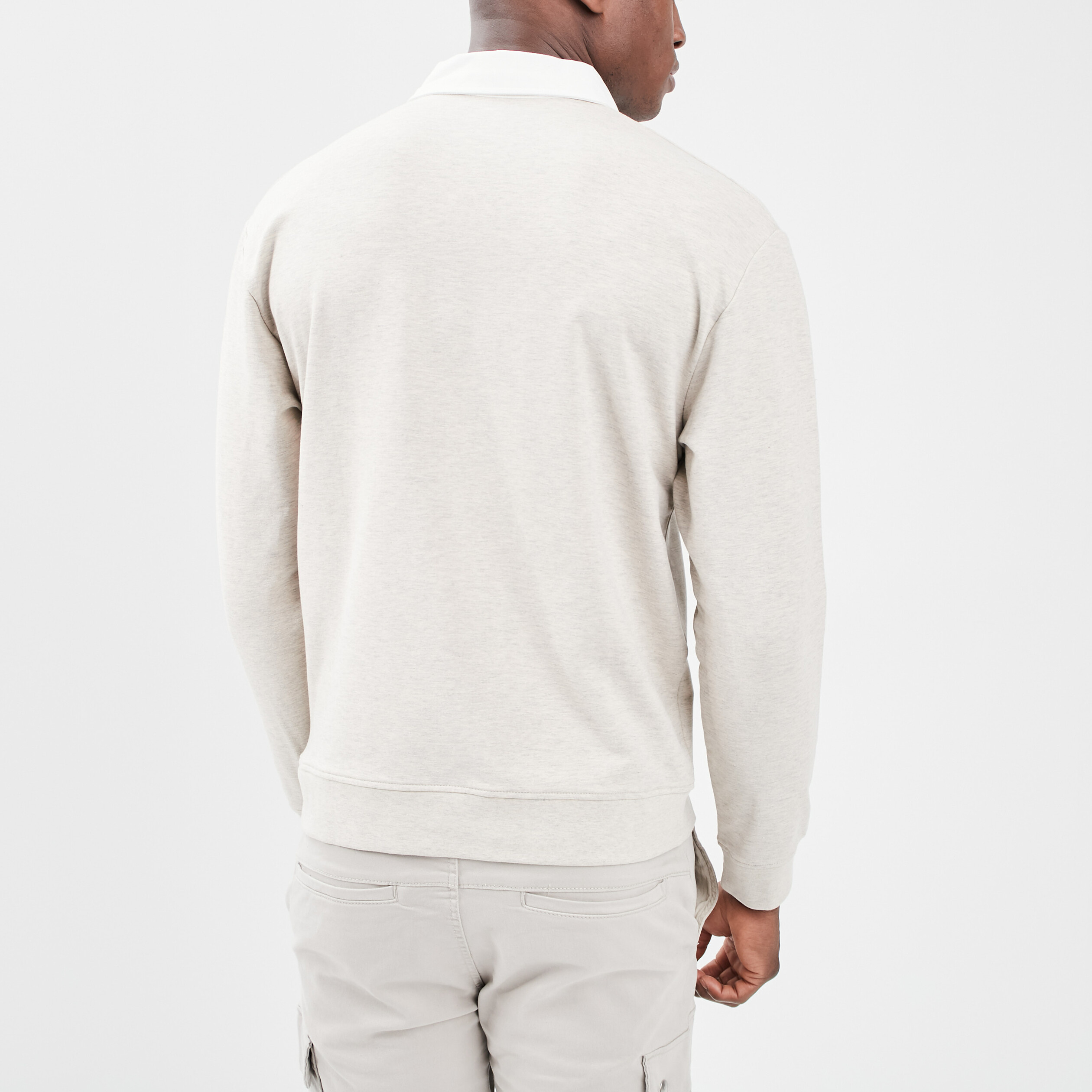 Polo manches longues sable homme | La Halle