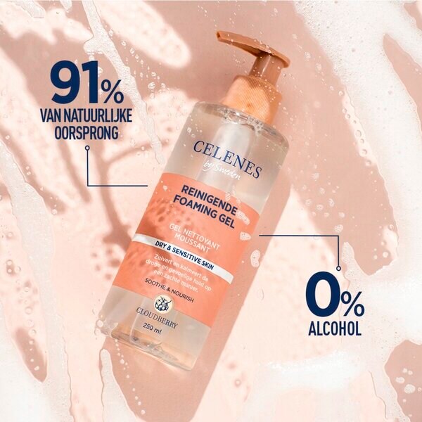 Celenes By Sweden tisztító habzó gél 250ml - Száraz és érzékeny bőrre