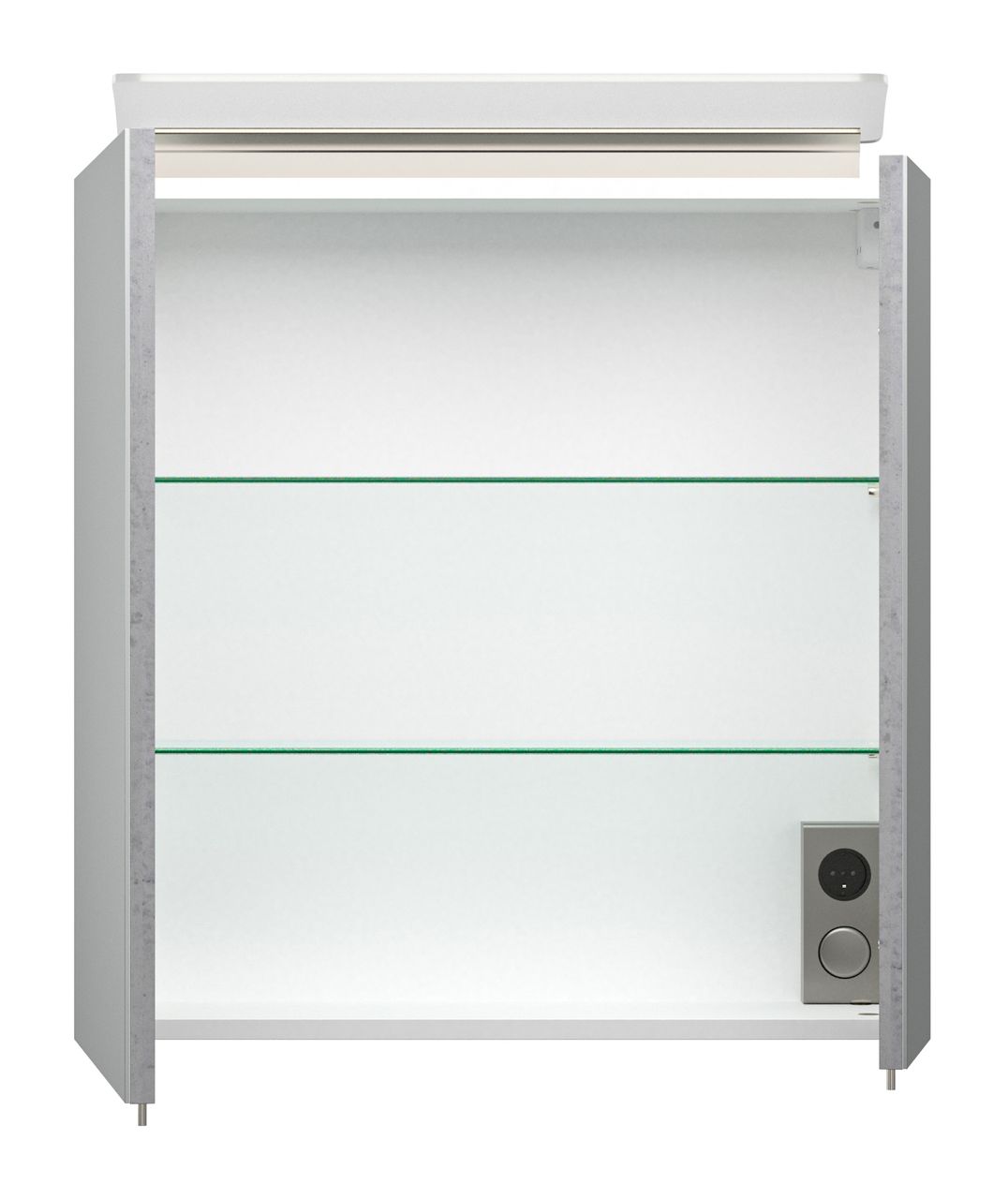 Posseik Spiegelschrank 60 inklusive LED-Acrylglaslampe beton EEK: F