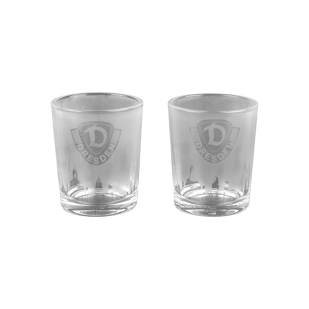 Glas-Windlicht SKYLINE (2er Set)