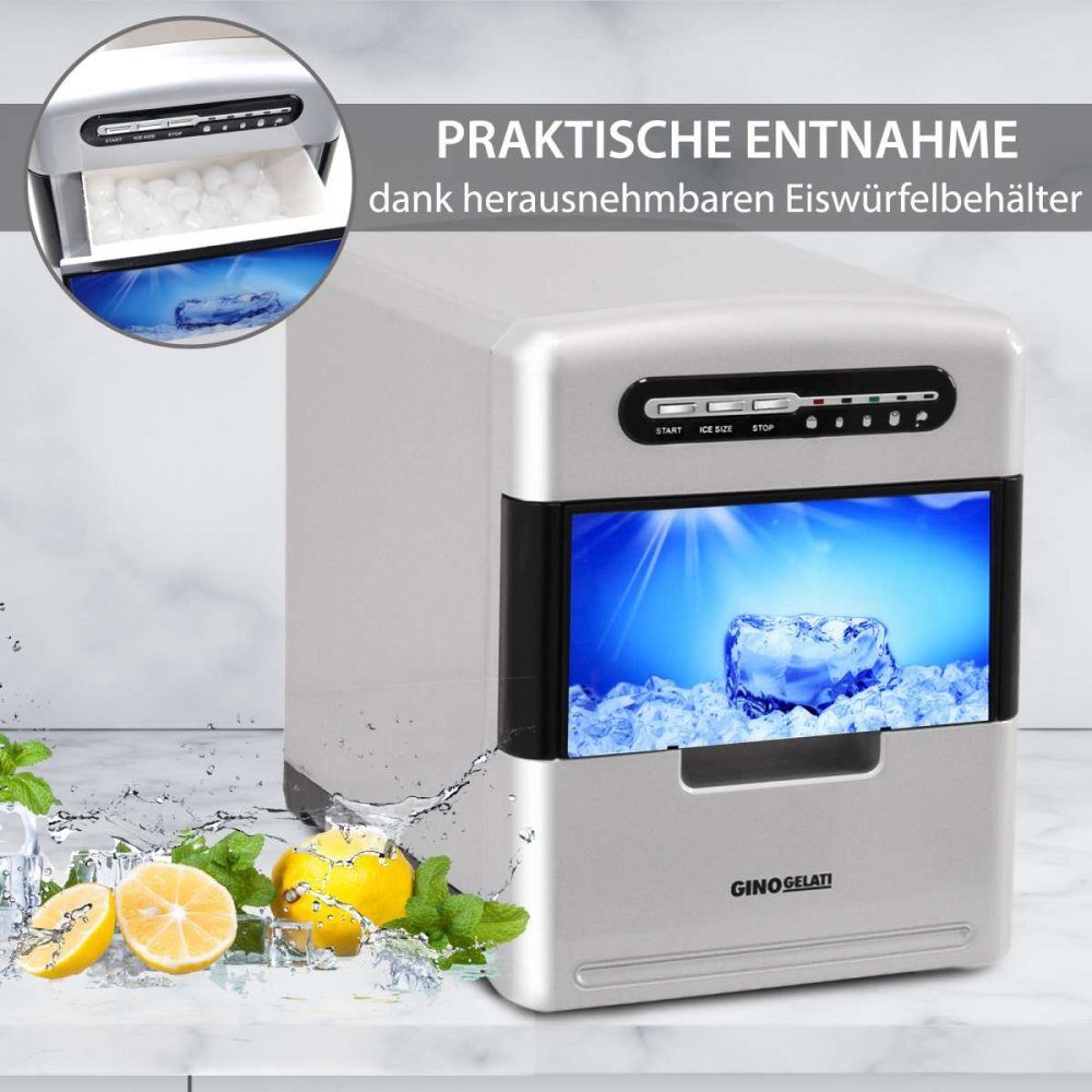 Syntrox Elektrischer Eiswürfelbereiter Syntrox Digitaler Edelstahl Eiswürfelbereiter mit Bedienfeld
