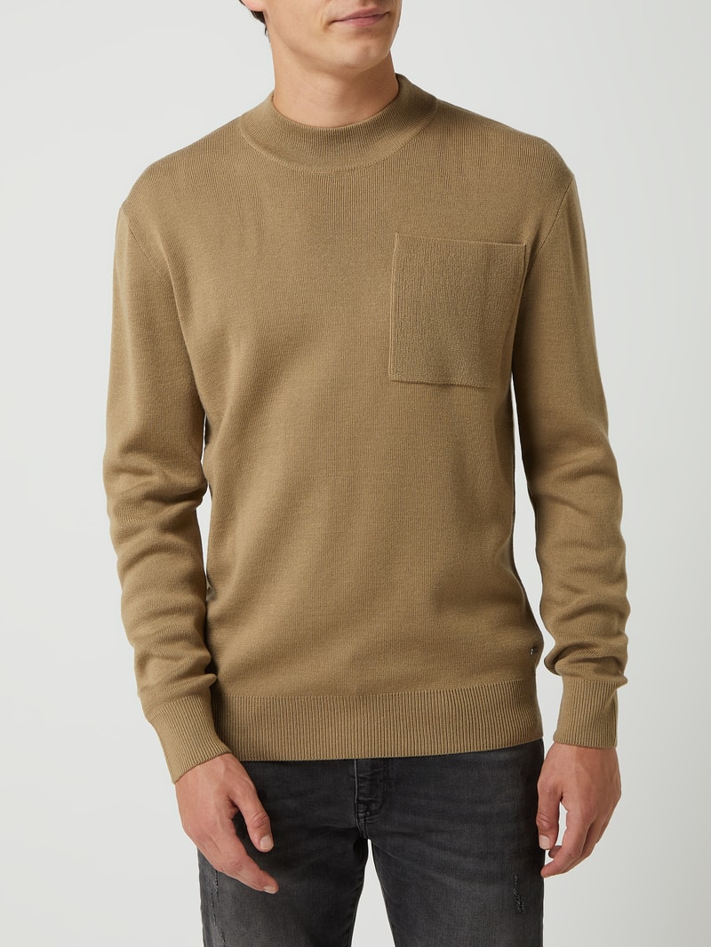 Pullover mit Woll-Anteil Modell 'Hamilton' in beige