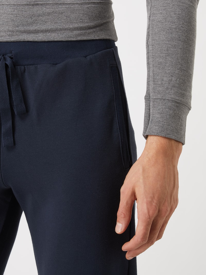 Lounge-Hose mit Stretch-Anteil in marineblau