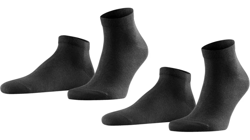 FALKE Herren Sneaker Socken 2er Pack Happy SN black (3000)