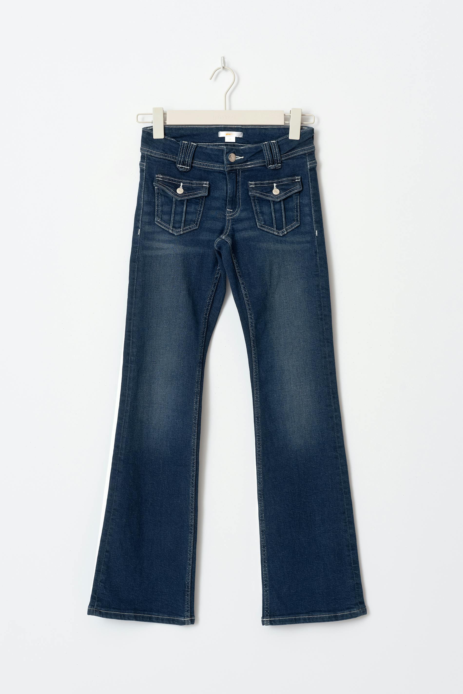 Front pocket bootcut jeans