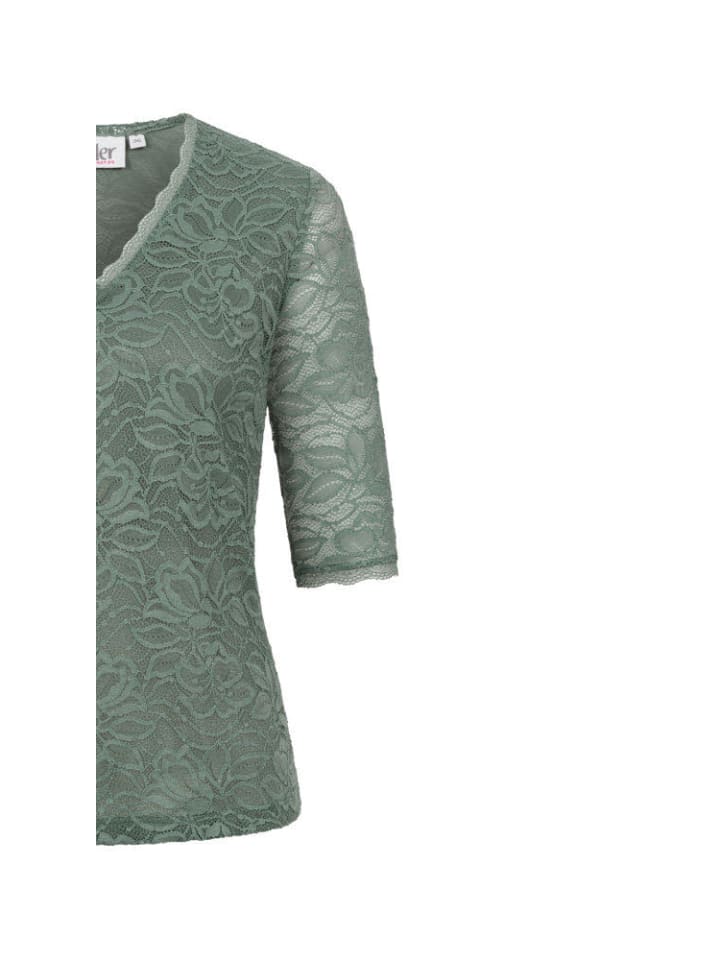 Nübler Trachtenbluse kurzarm Frieda in Grün günstig kaufen