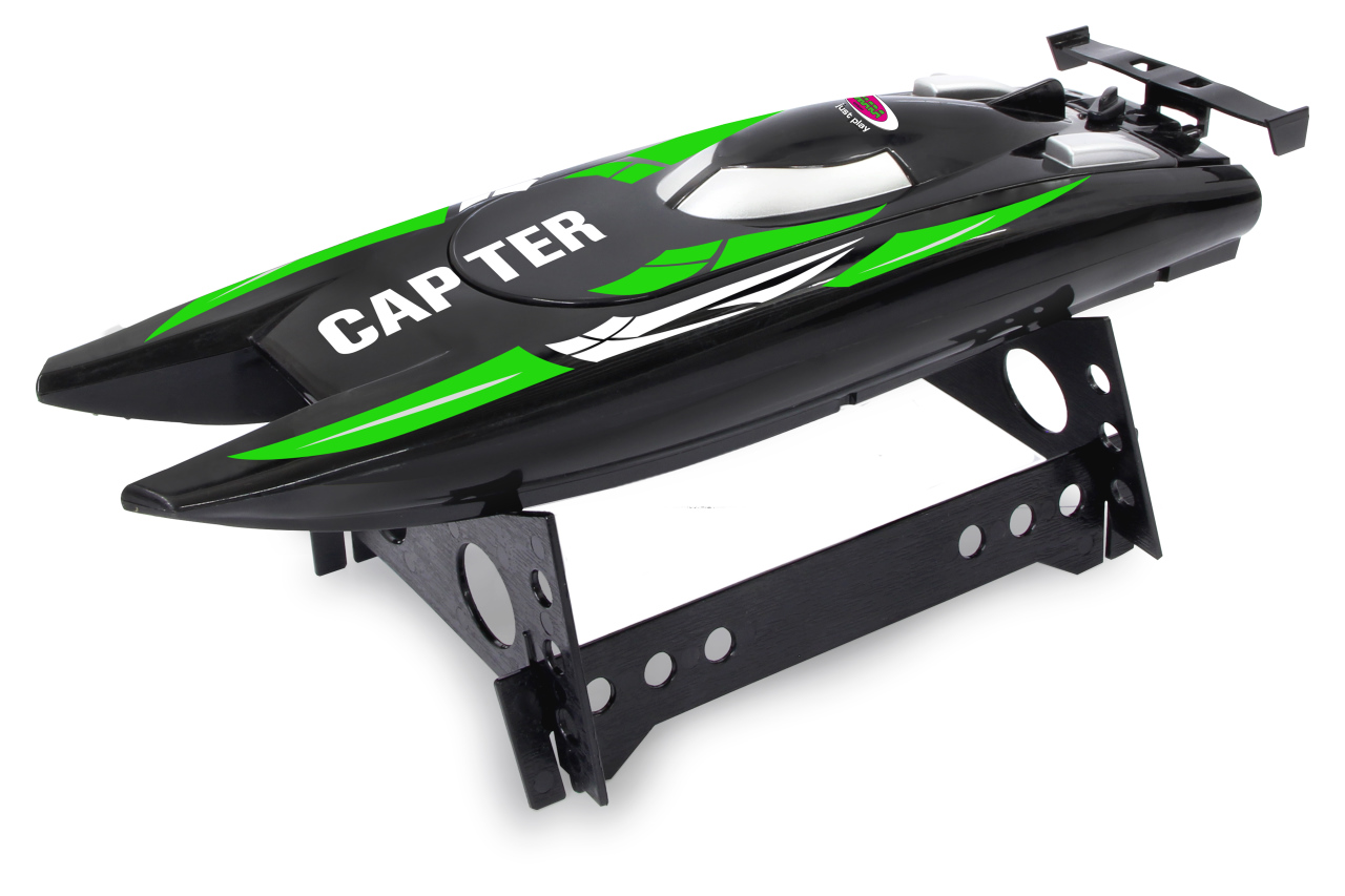 Jamara e.K. Capter Speedboot schwarz/grün LiPo 7,4V 2,4GHz