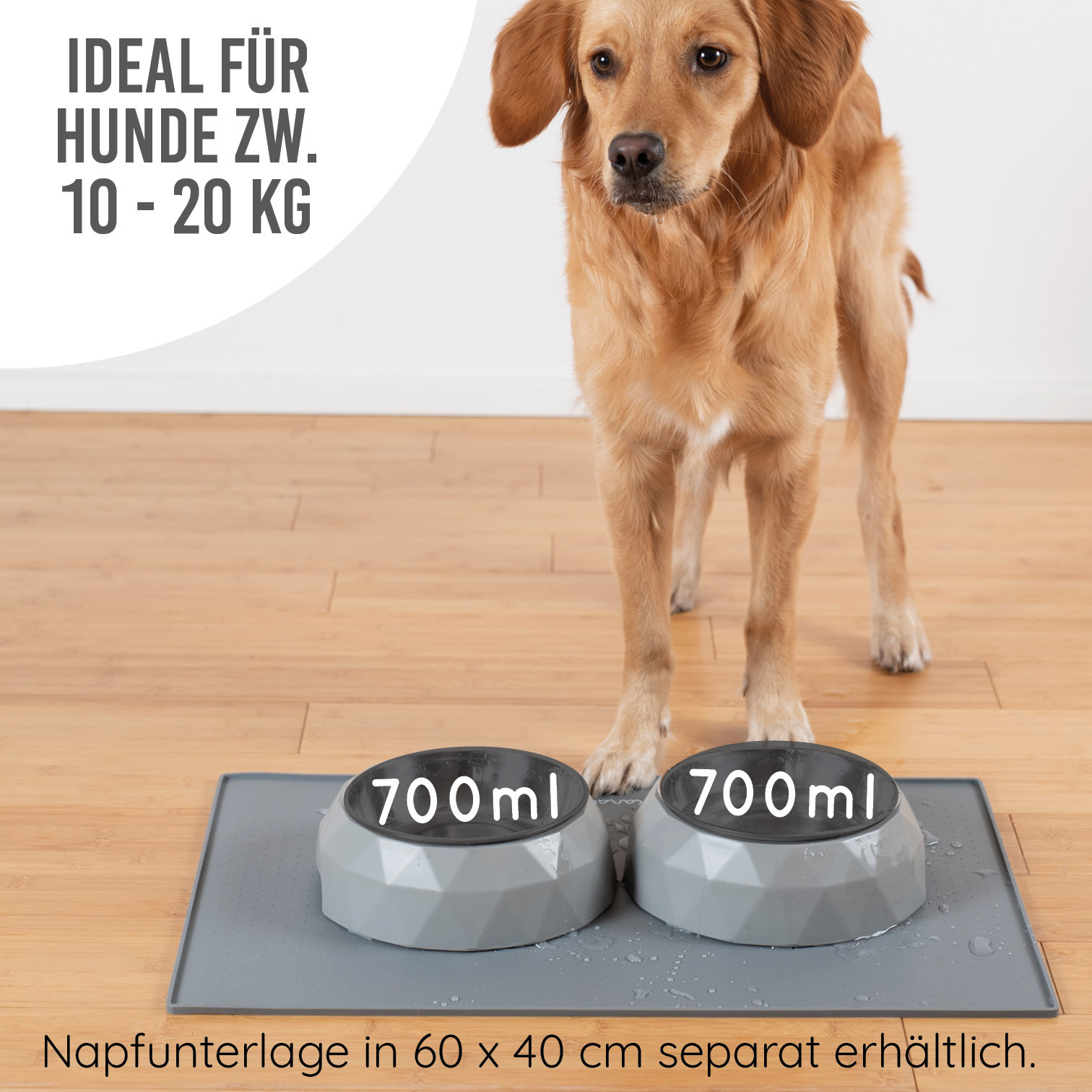 KaraLuna Futternäpfe KaraLuna Napfset mit 4 Napf Einsätzen 0,4 cm³
